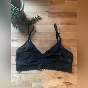 Black Lace Trim Bralette